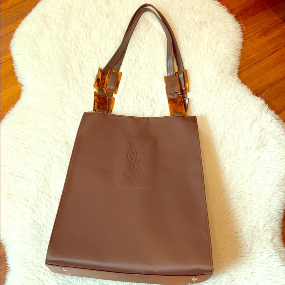Rare Auth Vintage YSL Yves Saint Laurent Tote Bag.